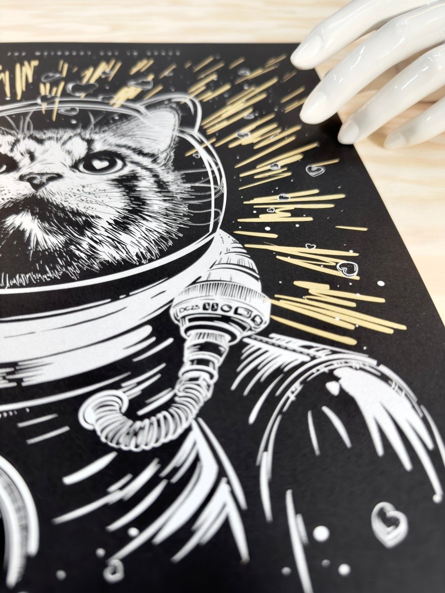 Astromiaut - Handmade Siebdruck - DON CAMEO